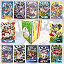 Dav Pilkey Captain Underpants Collection 12 Books Bundle (The Revolting Revenge of The Radia Active Robo-Boxers,the terrifying return of tippy tinkletrousers) Gift Wrapped Slipcase Specially For You