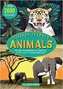 Sticker Therapy Animals: Follow the Numbers to Complete 12 Meditative Sticker Puzzles