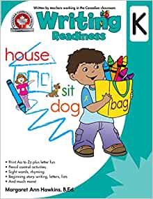 Writing Readiness Kindergarten: Print Aa To Zz Plus Letter Fun, Pencil Control Activities, Sight Words, Rhyming: 64 Pages Full-Colour Workbook