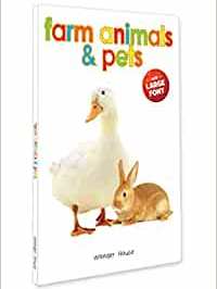 Farm Animals & Pets - Early Learning Board Book With Large Font : Big Board Books Series