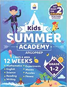 Kids Summer Academy by ArgoPrep - Grades 1-2: 12 Weeks of Math, Reading, Science, Logic, Fitness and Yoga | Online Access Included | Prevent Summer Learning Loss