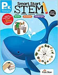 Evan-Moor Smart Start STEM Grade Pre-K Activity Book Hands-on STEM Activities and Critical Thinking Skills