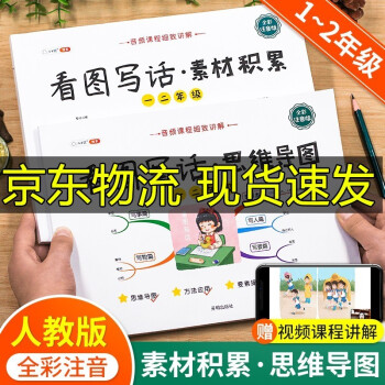 2021新版看圖寫話一年級二年級思維導(dǎo)圖素材積累閱讀理解小學(xué)人教版上冊下冊人教版課外同步專項訓(xùn) 看圖寫話 全套2冊