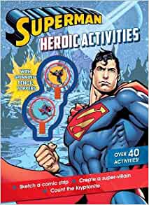 Superman Heroic Activities with Spinning Pencil Toppers