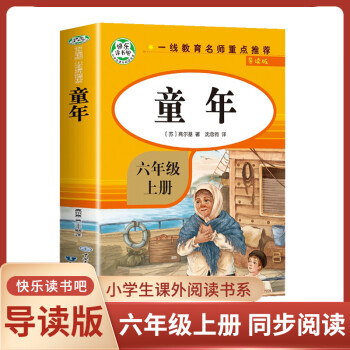 快樂讀書吧 導(dǎo)讀版 童年 愛的教育 小英雄雨來六年級冊 6年級上下冊全冊 小學(xué)生課外書教師 小學(xué)課外閱讀書籍 6年級上冊 童年