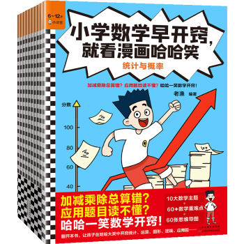 小學數(shù)學早開竅, 就看漫畫哈哈笑(全10冊) 加減乘除總算錯? 應用題目讀不懂? 哈哈一笑數(shù)學開竅! 6歲+ 童書 學前教育 智力開發(fā)