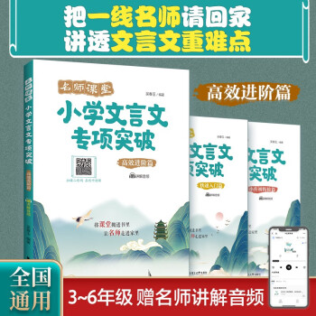 名師課堂: 小學(xué)文言文專項突破(高效進(jìn)階篇)(贈講解音頻)