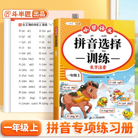 斗半匠 拼音選擇訓(xùn)練 一年級上冊 小學(xué)語文生字注音重難點專項...