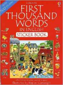 First 1000 Words in English Sticker Book