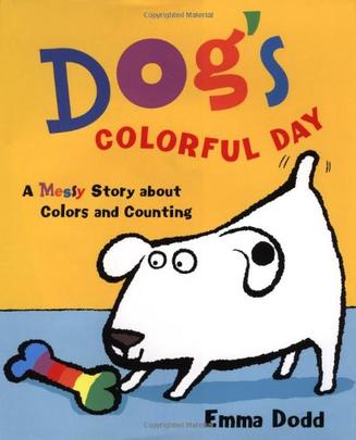 Dog's colorful day