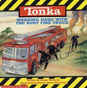 Working hard with the busy fire truck (Tonka)