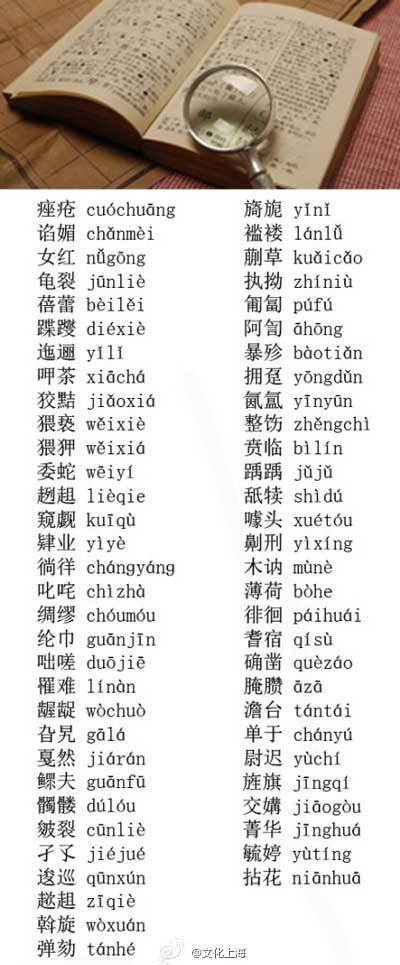 容易讀錯(cuò)的漢字