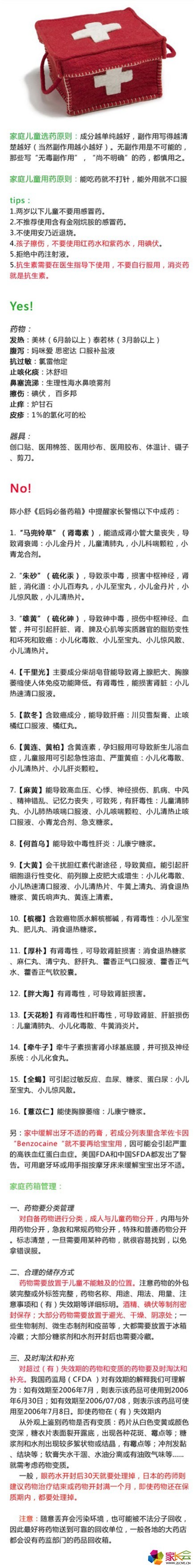 寶寶家庭藥箱中的