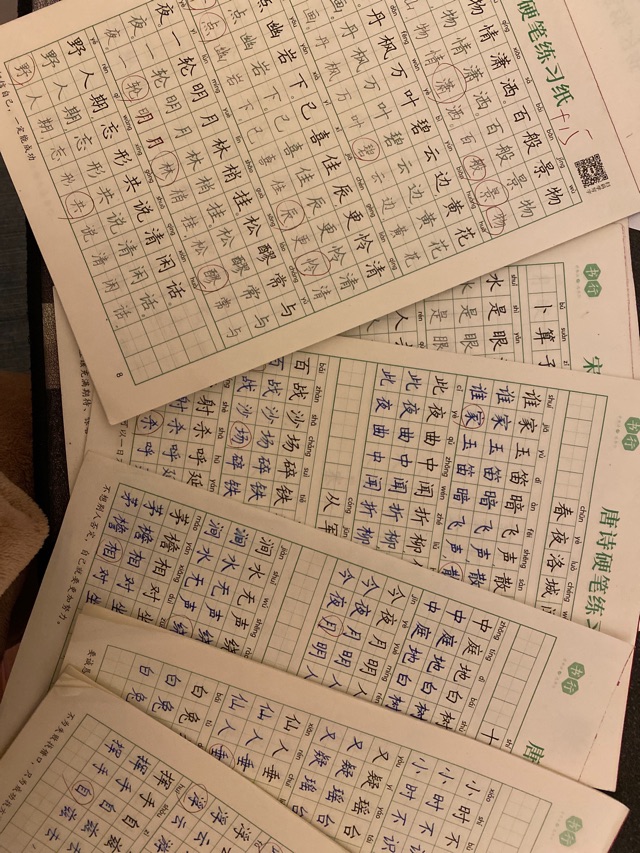 寒假練字