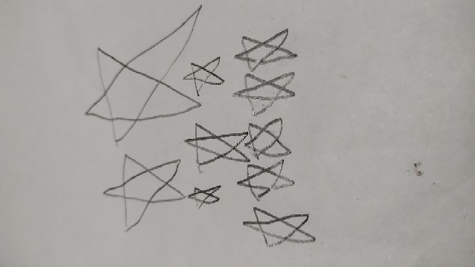 學(xué)會(huì)了畫五角星