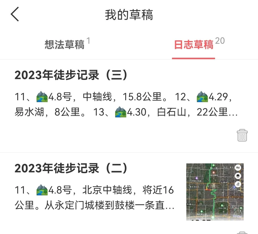 2023年徒步記錄（